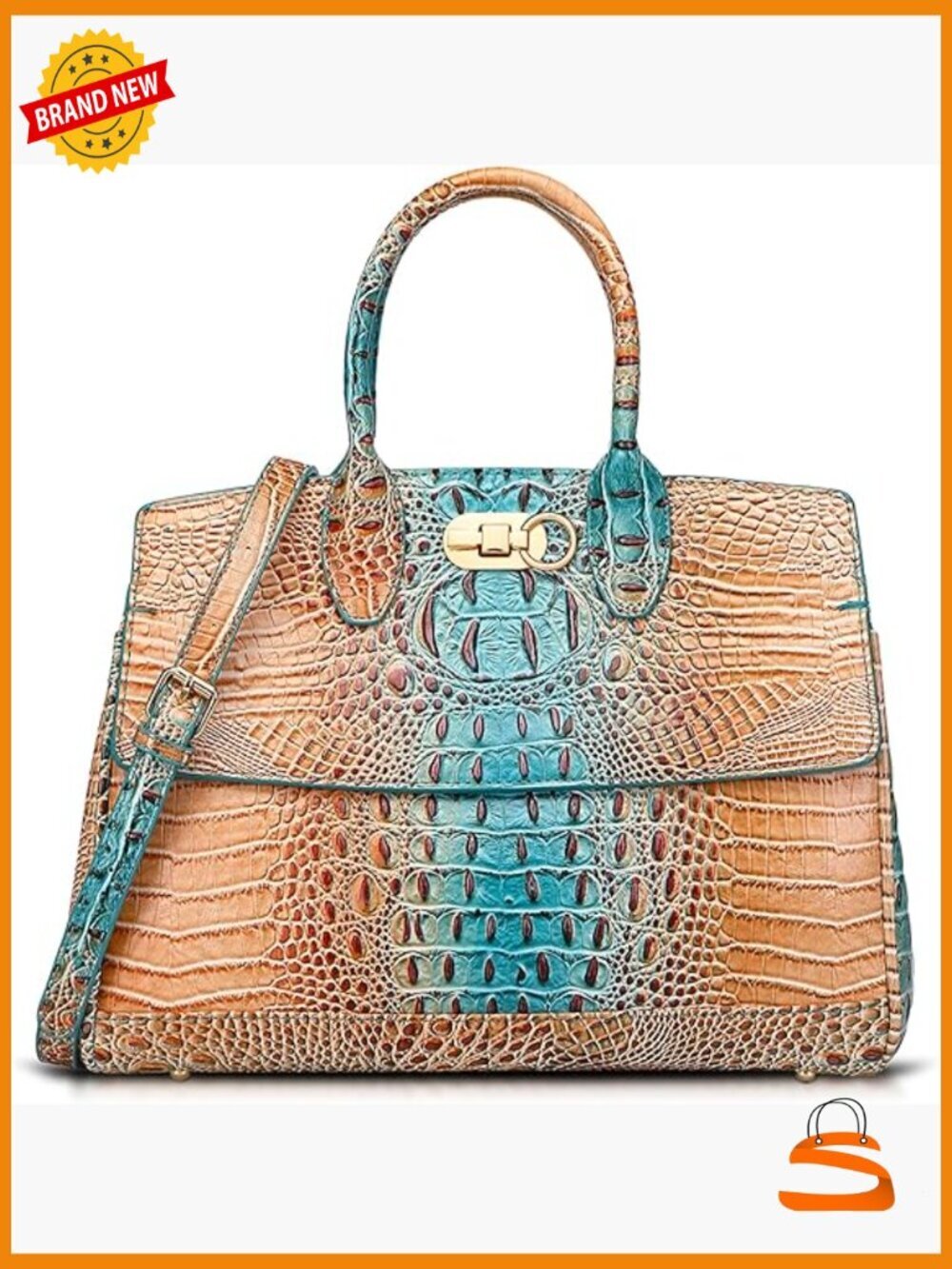 Large Capacity Leather Backpack Handbag PU Crossbody Bag for Work Travel